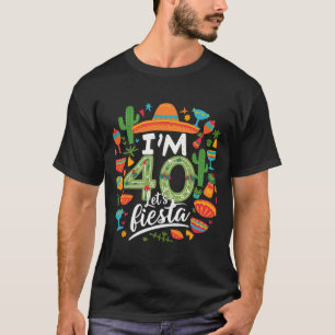Camiseta Estou com 40 Vamos Festejar 40 Anos de idade Cinco