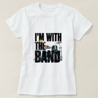 Camiseta 🥁 Estou Com A Banda Citação Engraçada de Amante d