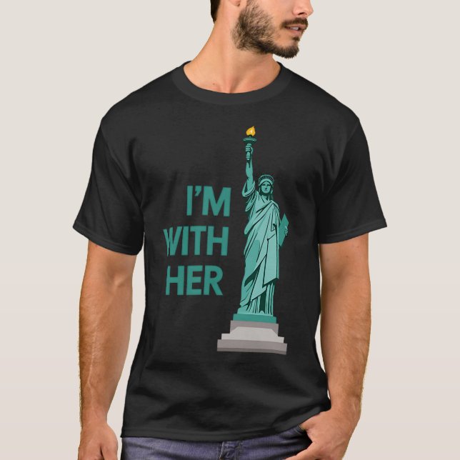 Camiseta Estou com a Estátua da Liberdade (Frente)