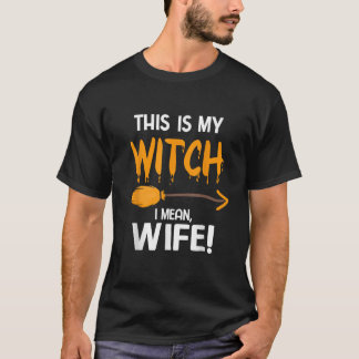 Camiseta Estou Com A Fantasia De Casal De Bruxa No Hallowee