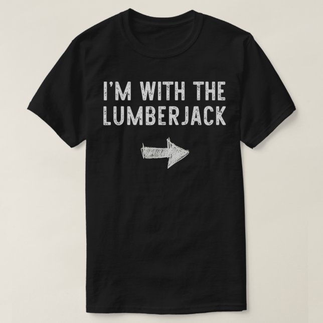 Camiseta Estou com a fantasia de Lumberjack. (Frente do Design)