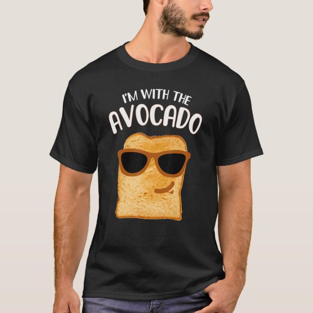 Camiseta Estou com a fantasia do Dia das Bruxas do Avocado  (Frente)