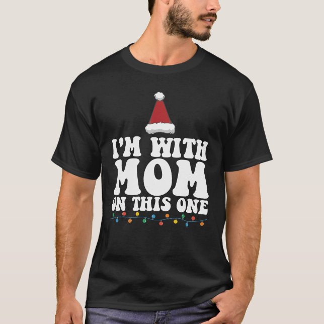 Camiseta Estou com a mãe nesta festa de Natal (Frente)
