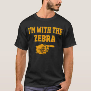 Camiseta Estou com a roupa de Halloween do Casal da zebra