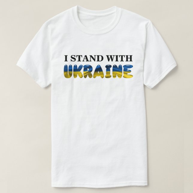 CAMISETA ESTOU COM A UCRÂNIA (Frente do Design)