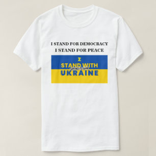 CAMISETA ESTOU COM A UCRÂNIA DIZENDO NÃO À GUERRA