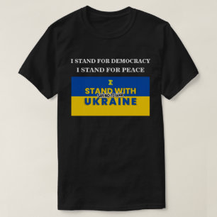 Camiseta ESTOU COM A UCRÂNIA DIZENDO NÃO À T-Shirt GUERR