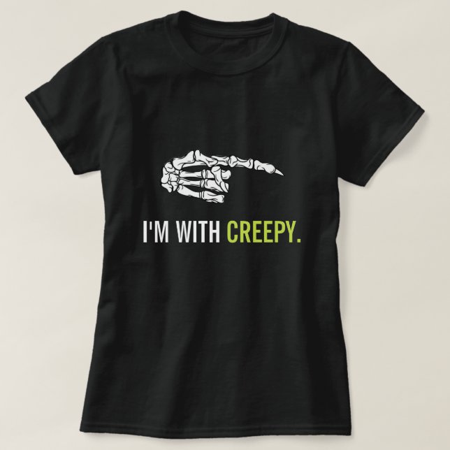 CAMISETA ESTOU COM DIA DE AS BRUXAS ENGRAÇADO CREEPY (Frente do Design)