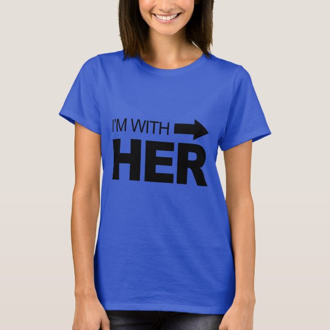Camiseta Estou com ela (certo) (Frente)