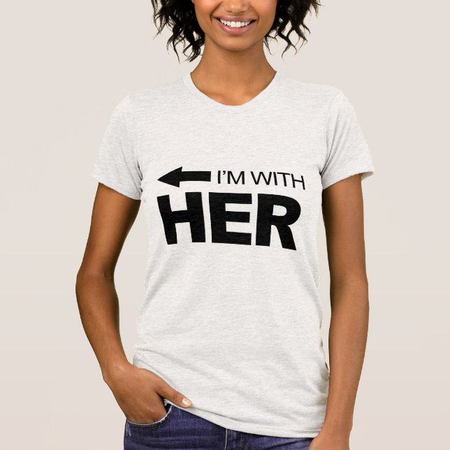 Camiseta Estou com ela (esquerda) (Frente)
