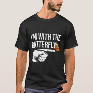 Camiseta Estou com festas de borboletas combinando Casais H