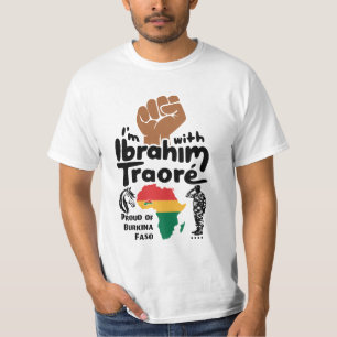 Camiseta Estou com Ibrahim Traoré Burkina Faso na África Oc