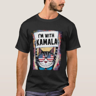 Camiseta Estou com Kamala Harris Walz 2024 Cat Ladies Harri