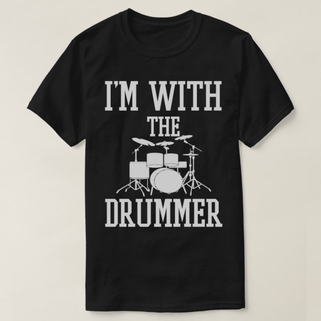 Camiseta Estou com o baterista engraçado (Frente do Design)