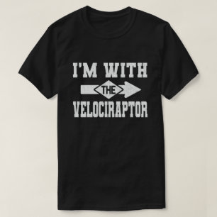 Camiseta Estou com o Casal Engraçado do Velociraptor Hallo