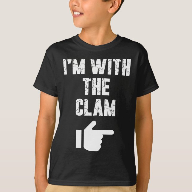Camiseta Estou com o Clam Divertido Fácil Brincadeira de Ha (Frente)