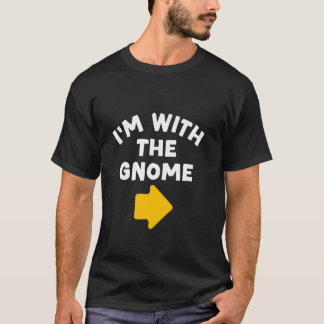 Camiseta Estou com o Gnome Simple Fantasia de Halloween de
