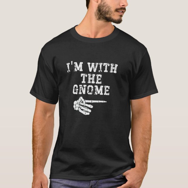 Camiseta Estou com o Hallowee dos Casais do Gnome Point (Frente)