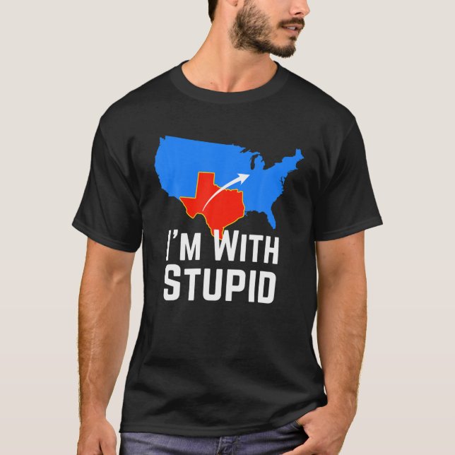 Camiseta Estou com o idiota que adoro o Texas por Texans Te (Frente)