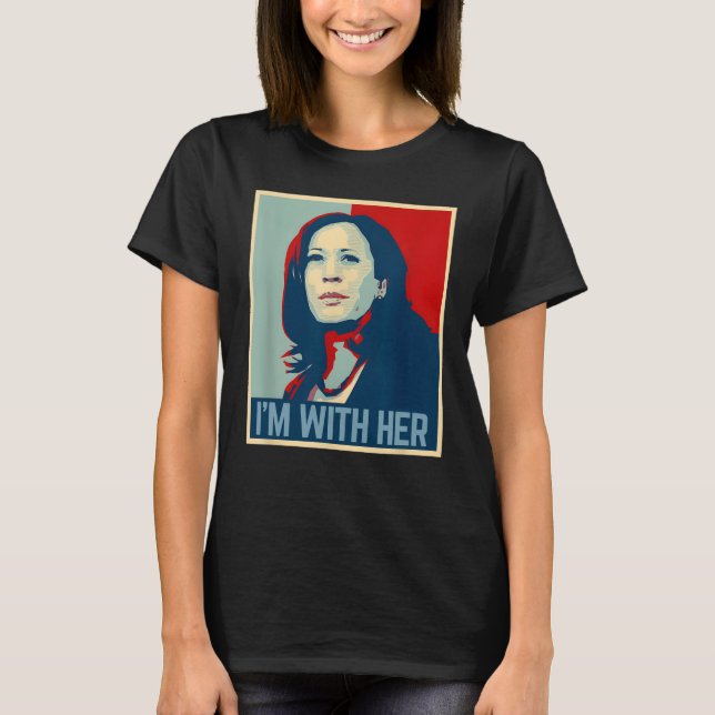 Camiseta Estou com o Kamala Harris para o Presidente 2024 (Frente)