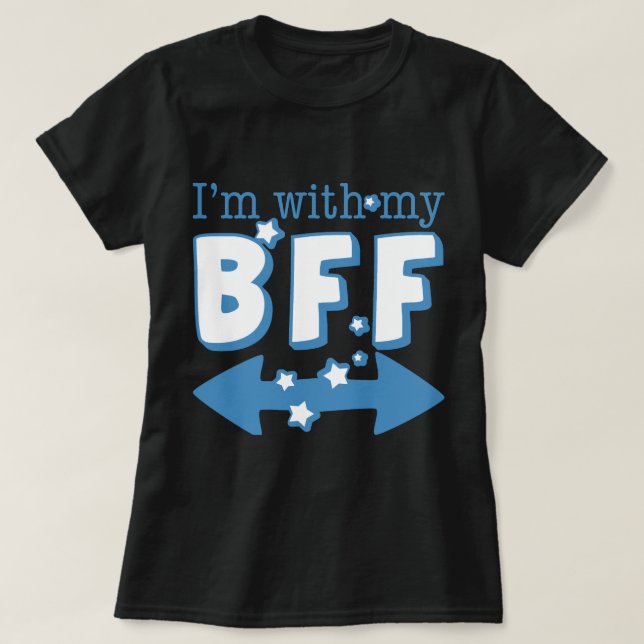 Camiseta Estou com o My BFF (seta dupla) (Frente do Design)
