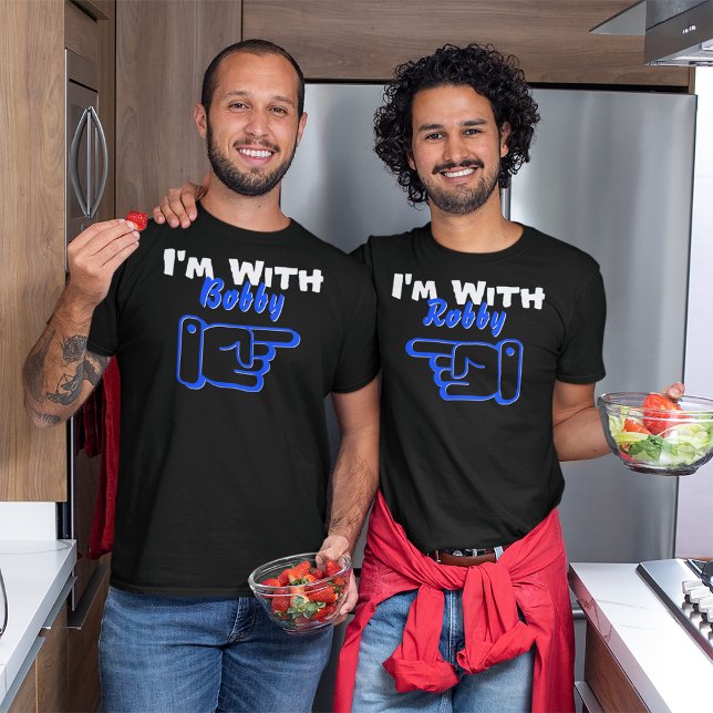 Camiseta Estou com o nome personalizado apontando o amigo c (Criador carregado)