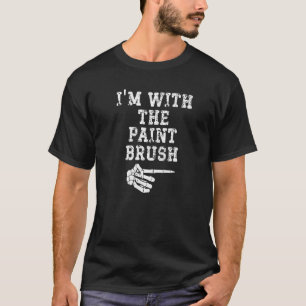 Camiseta Estou com o Paint Brush Point Correspondendo Casai