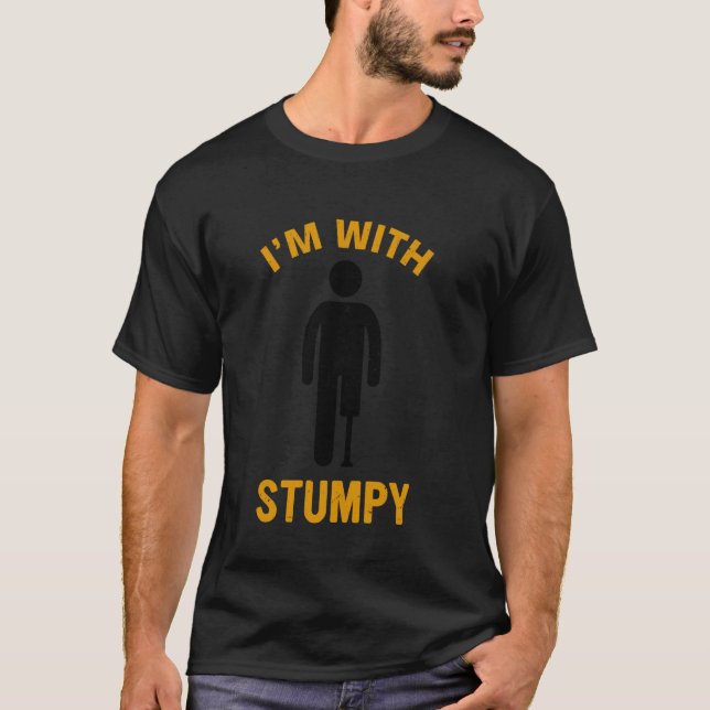 Camiseta Estou com perna protética atrofiada (Frente)