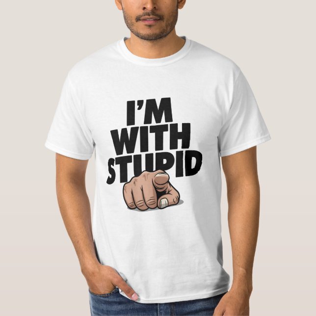 Camiseta Estou com um idiota (Frente)
