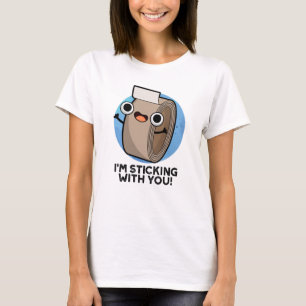 Camiseta Estou com você, canalha de fita de duto engraçad