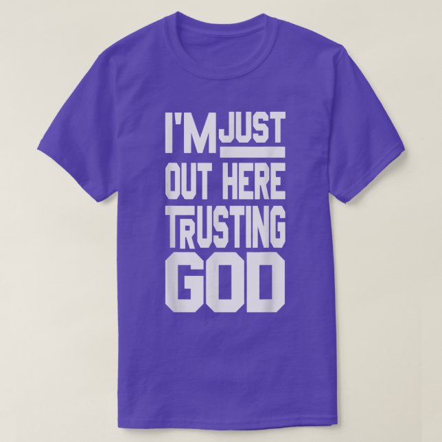 Camiseta Estou confiando em Deus 357 (Frente do Design)