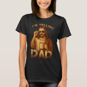 Camiseta Estou Contando ao Papai Piada Divertida de Jesus H