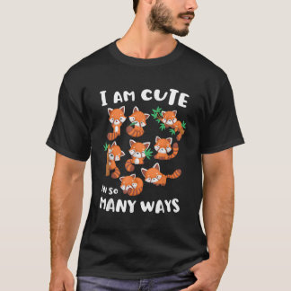 Camiseta Estou De Maneira Que O Panda Vermelha Kawaii