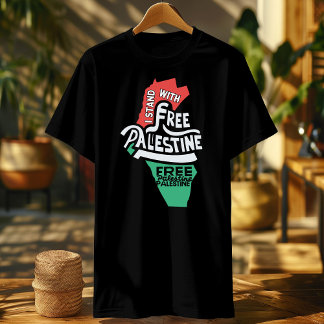 Camiseta estou de pé com a palestina livre