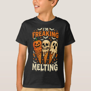Camiseta Estou derretendo o Sorvete do Dia de as Bruxas eng