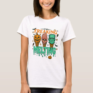 Camiseta Estou derretendo Sorvete de Dia de as Bruxas engra