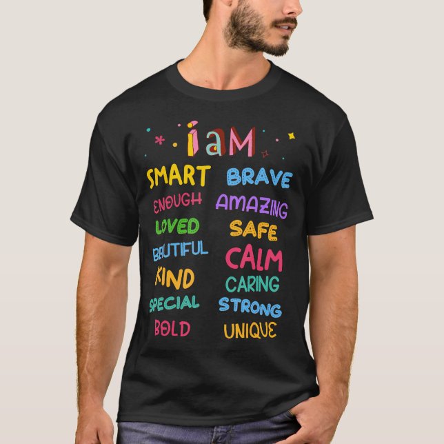 Camiseta Estou Diariamente Afirmando Crianças Cristãs Color (Frente)