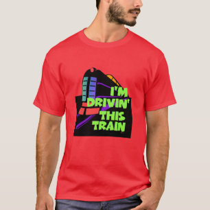 Camiseta Estou Dirigindo Este Trem Homens Vermelho