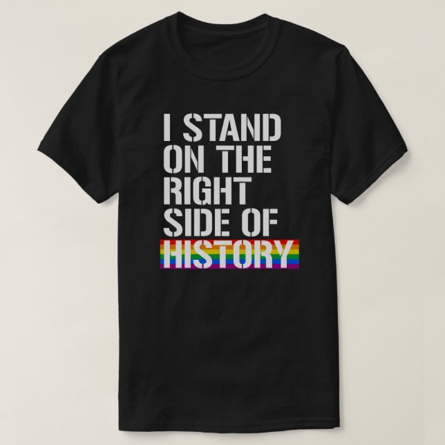 Camiseta Estou do lado direito da história (Frente do Design)