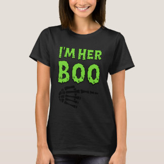 Camiseta Estou Ela Boo Estou Ele Ghoul Casal De Halloween
