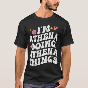 Camiseta Estou em Atenas fazendo coisas de Atenas Retro Gro