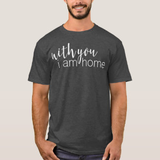 Camiseta Estou em casa com você Casal Love Gift