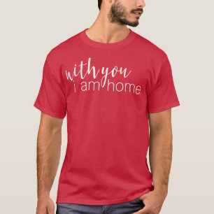 Camiseta Estou em casa com você Casal Love Gift 1