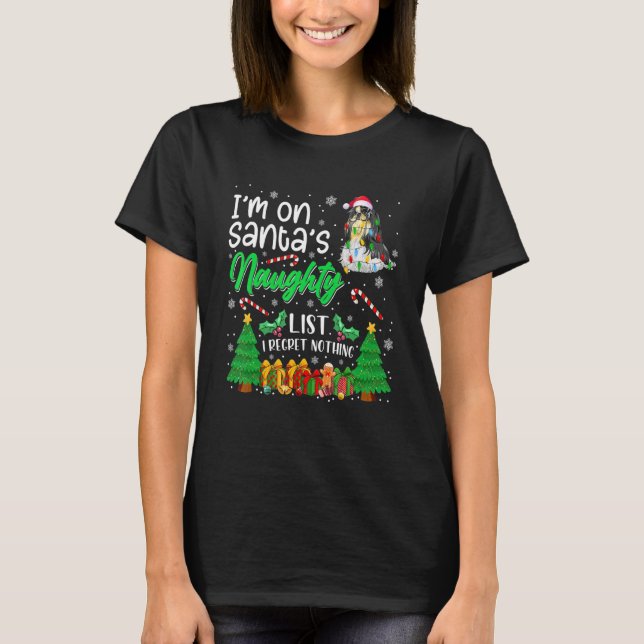 Camiseta Estou em Papais noeis Cute Shih Tzu Dog Lover Xma (Frente)