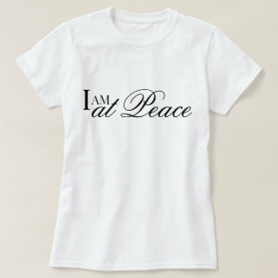 Camiseta "Estou em Paz" afirmação estética de oração metta
