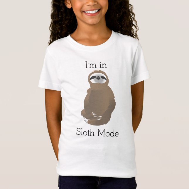 Camiseta Estou em Sloth Mode Brown Dormindo Lama (Frente)