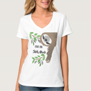 Camiseta Estou em Sloth Mode Prendendo preguiça em Ramais