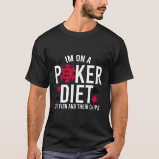 Camiseta Estou Em Um Cartão De Poker Diet Com Cartão Engraç