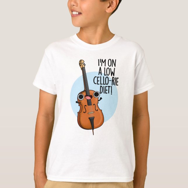 Camiseta Estou em uma dieta de baixa Cello, Engraçado Cello (Frente)