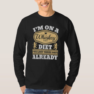 Camiseta Estou em uma dieta de uísque já perdi três dias